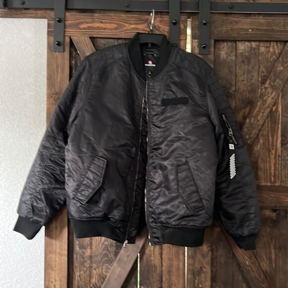 South Pole Flight Bomber black jacket Large - Picture 1 of 11